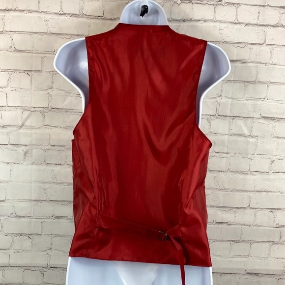 VTG leather suede red Vest women’s size Medium - Picture 7 of 10